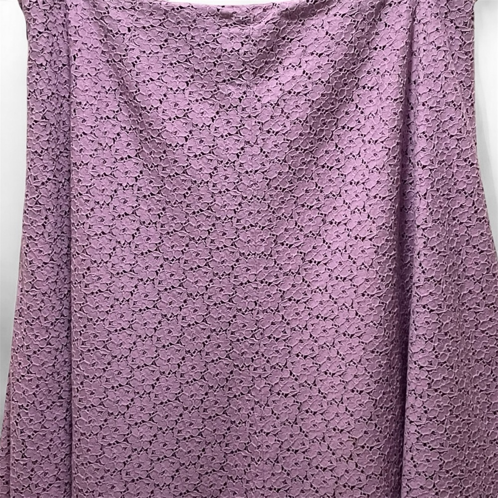 Purple Lace A-Line Midi Skirt - Picture 3 of 11